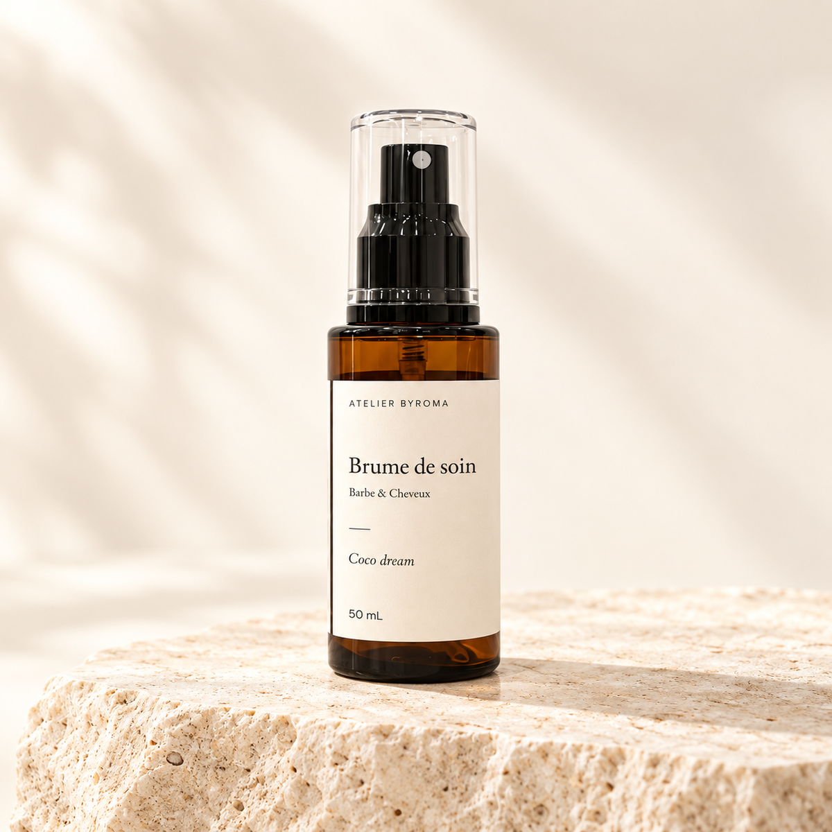 Brume de soin Atelier Byroma, parfum cheveux et barbe 50 ml, incluse dans le Duo Parfumé